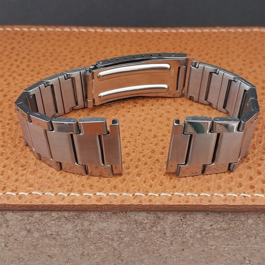 Vintage 19mm Stainless Steel 1970s Old-Stock Flared Classic Unused Watch Band