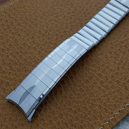 18mm 19mm Kreisler 10k White Gold Filled Unused nos mcm 1960s Vintage Watch Band