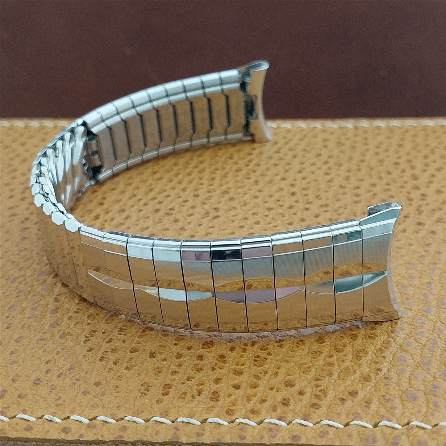 18mm 19mm Kreisler 10k White Gold Filled Unused nos mcm 1960s Vintage Watch Band