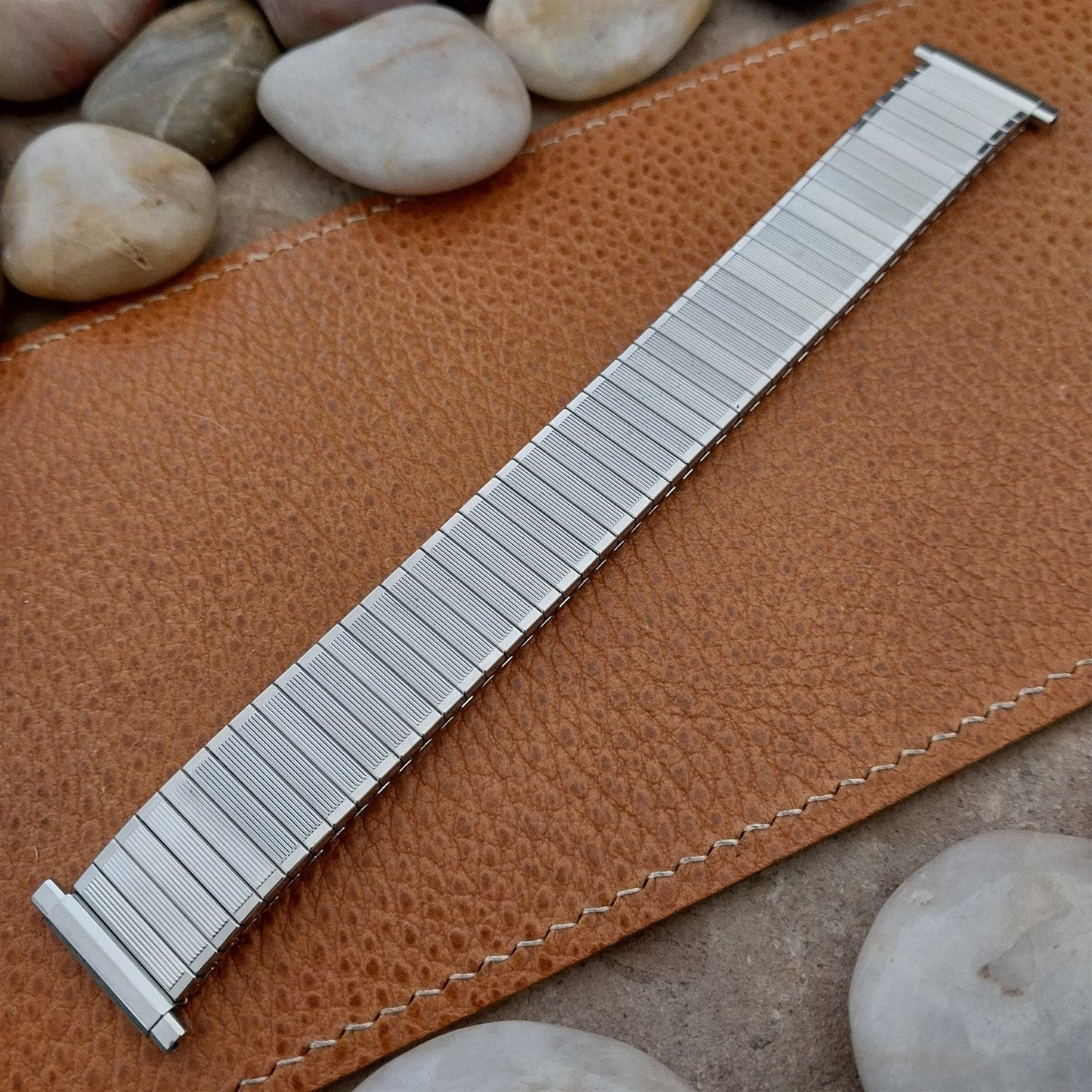 19mm 20mm 22mm Vintage JB Champion Long Stainless Steel Unused 1970s Watch Band