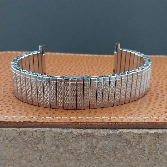 18mm 19mm JB Champion Stainless Steel Expansion nos 1970s Vintage Watch Band