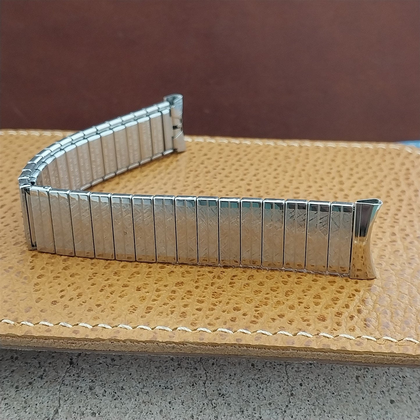 17.2mm JB Champion USA Stainless Steel Expansion nos 1960s Vintage Watch Band