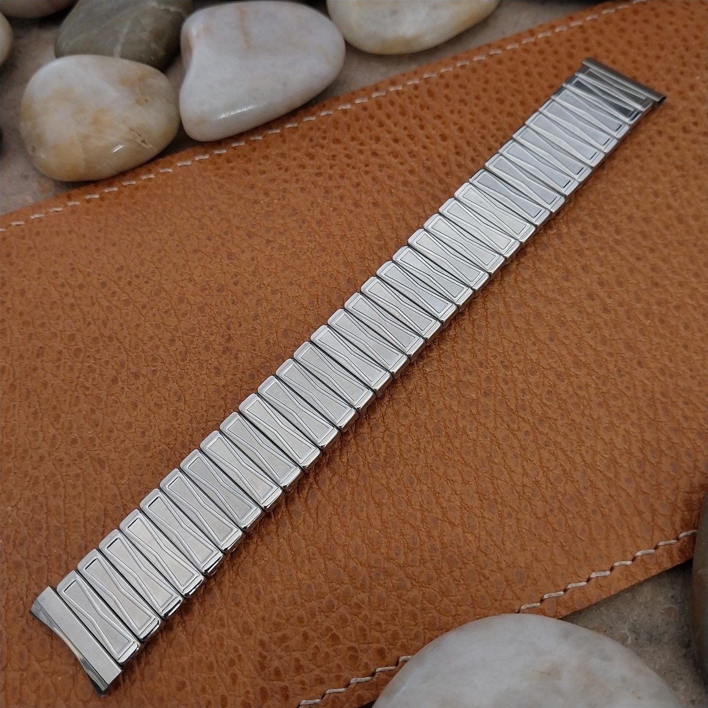 17.2mm 11/16" Baldwin Stainless Steel Expansion Unused 1960s Vintage Watch Band