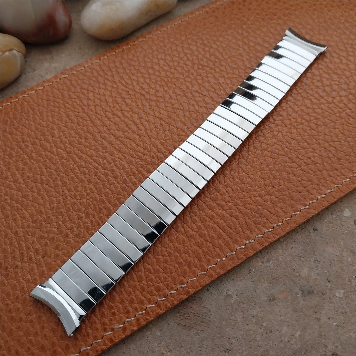 Vintage 17mm 18mm 19mm Gemex Stainless Steel Classic Stretch 1950s Watch Band