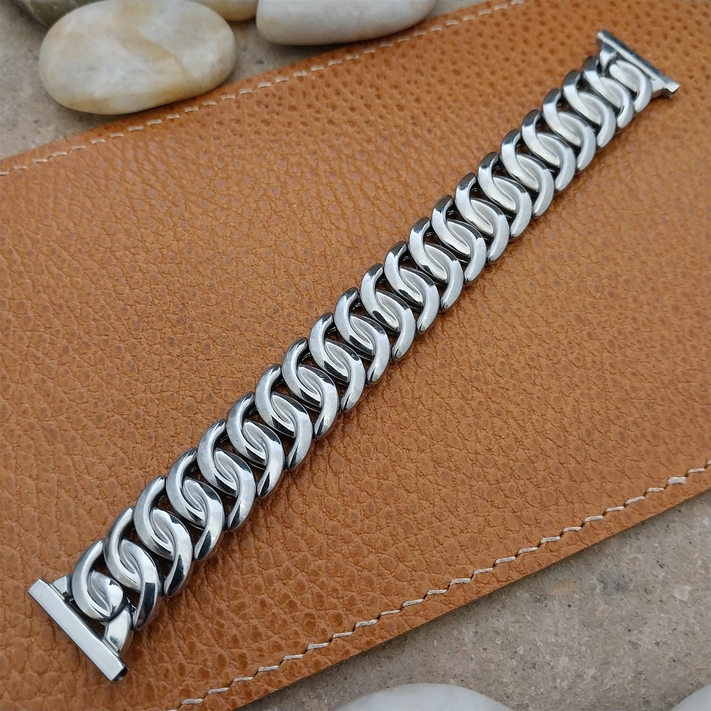 1950s Vintage 19mm 18mm 16mm Stainless Steel Classic Gemex Adventurer Watch Band