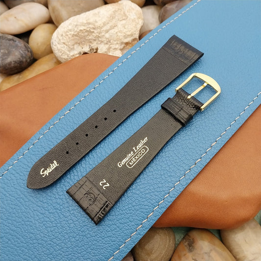 22mm 7/8" 1970s Lizard-Grain Leather New Old Stock Vintage Watch Band nos