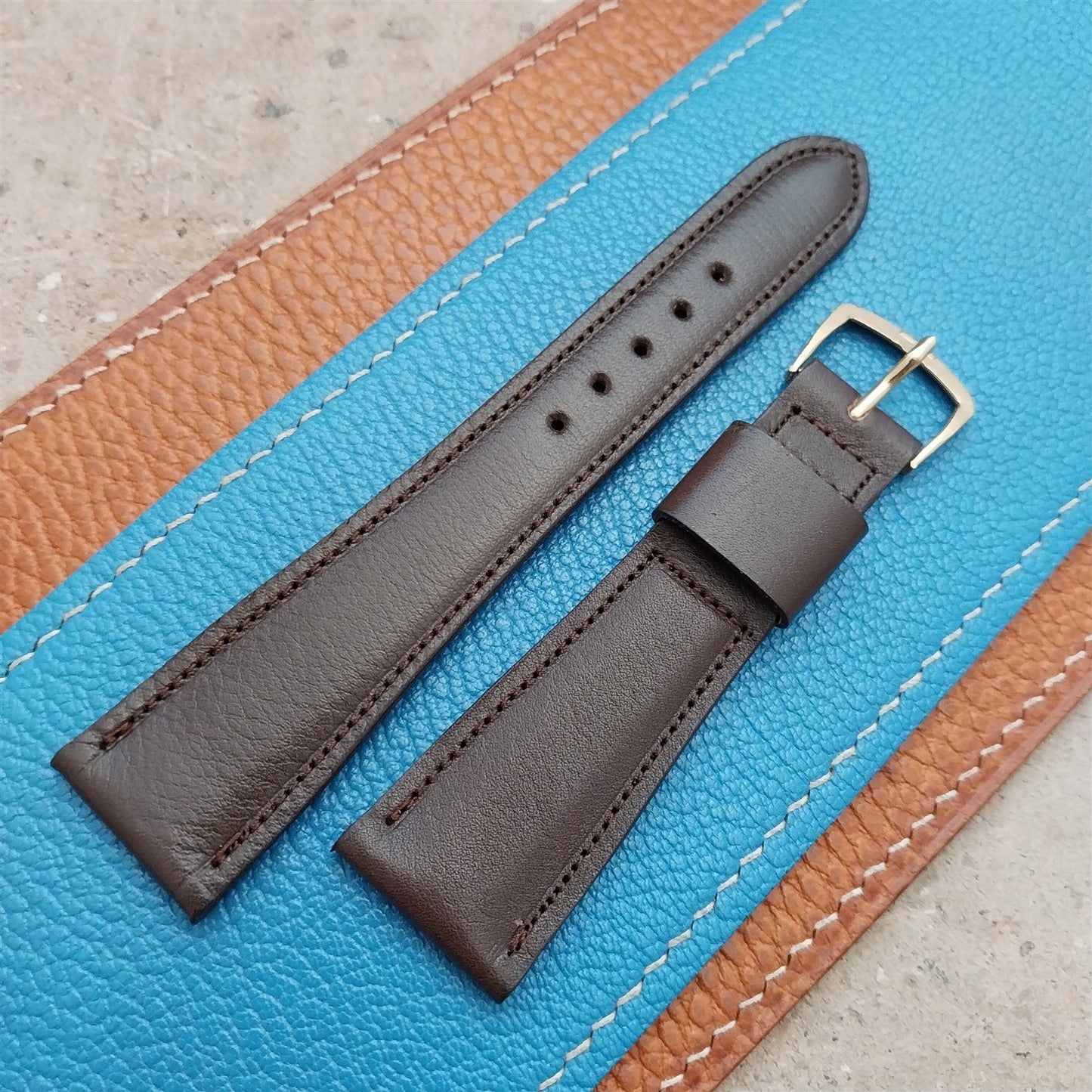 22mm Kalbe Calf Leather Unused 1970s Vintage Watch Strap