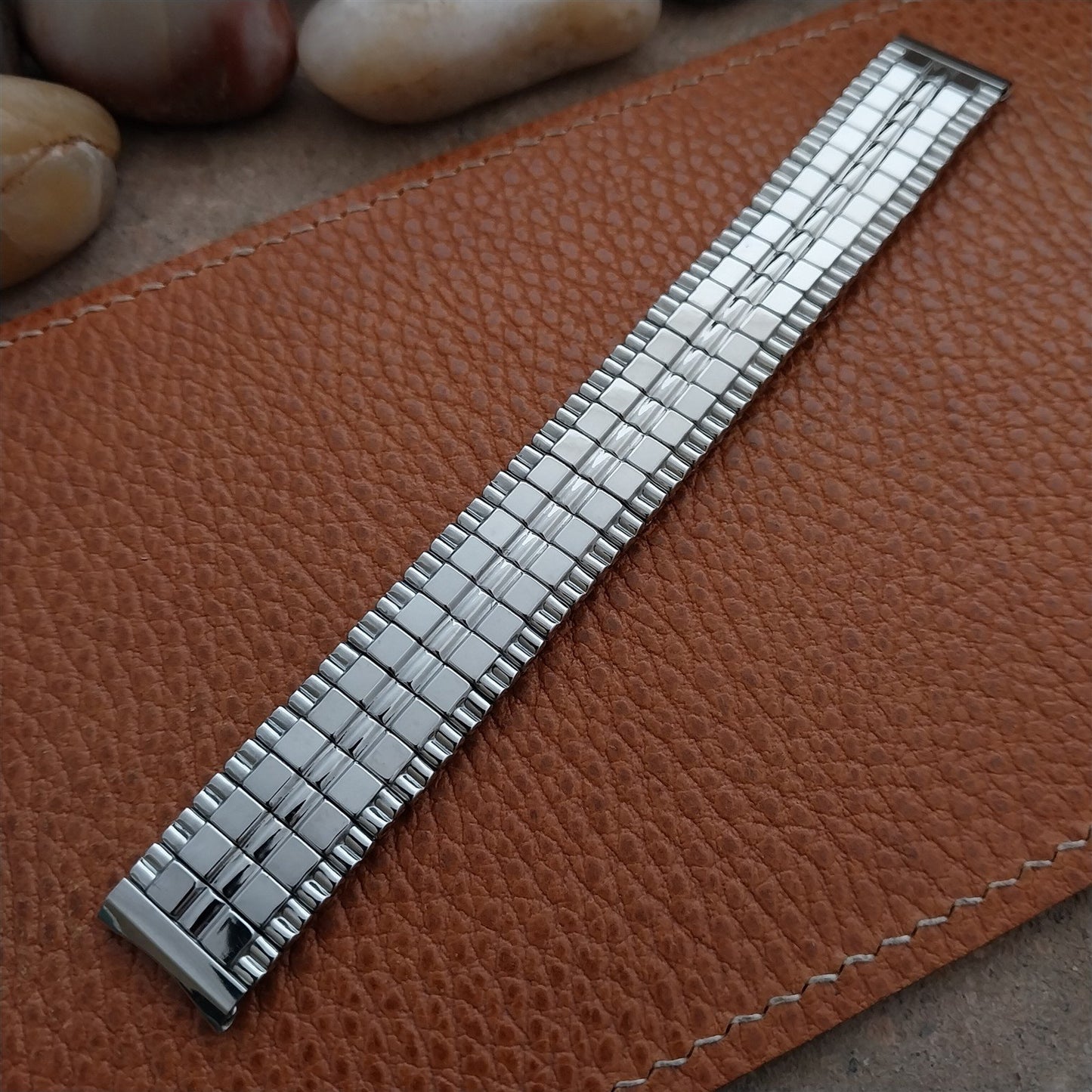 Vintage 5/8" Baldwin Stainless Steel Classic Stretch Unused NOS 1960s Watch Band