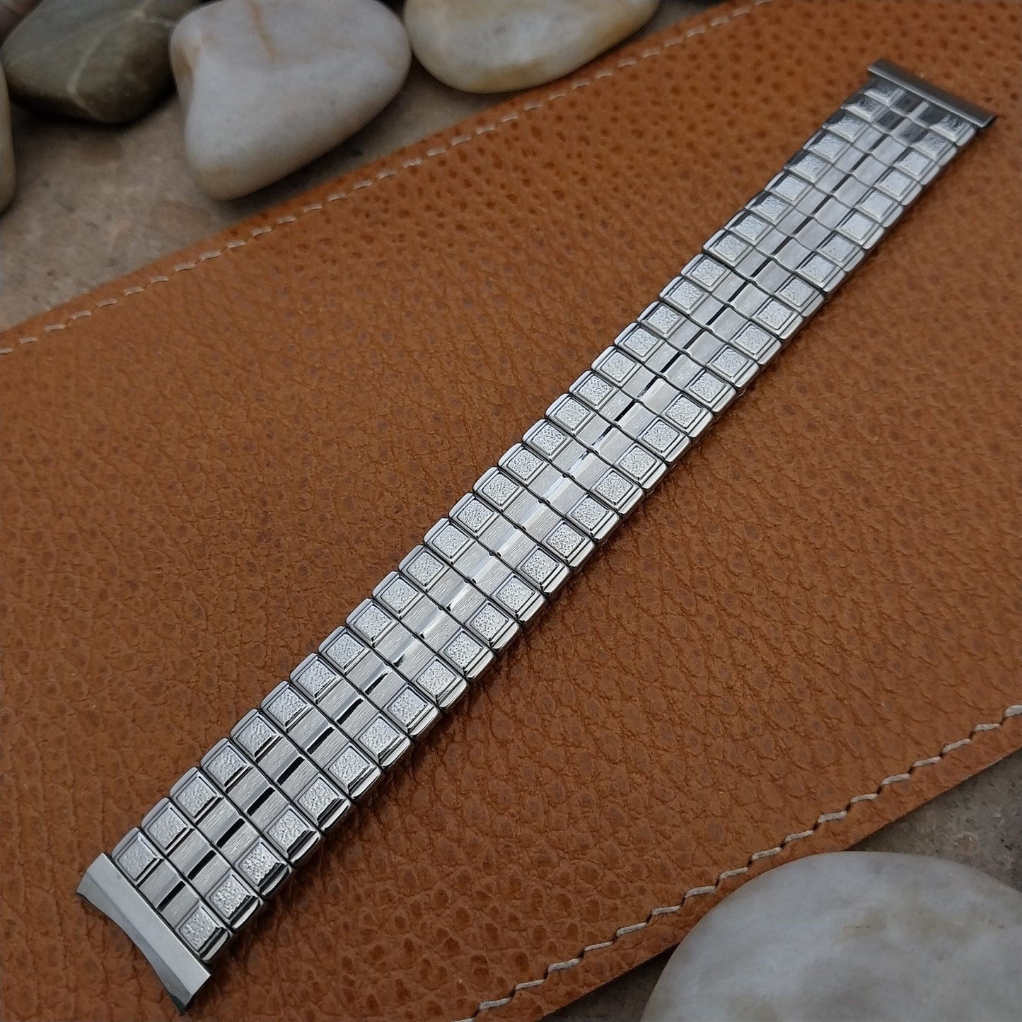 17.2mm 11/16" Baldwin Stainless Steel Expansion nos 1960s Vintage Watch Band