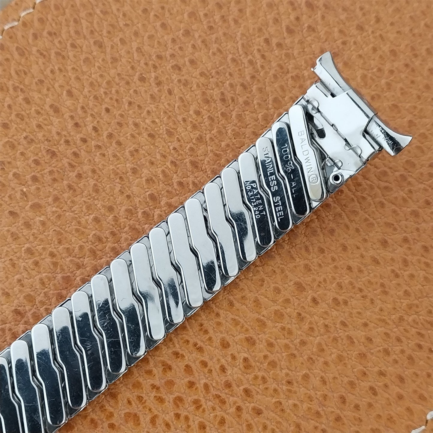 Baldwin Stainless Steel Expansion nos 1960s Vintage Watch Band 18mm 19mm