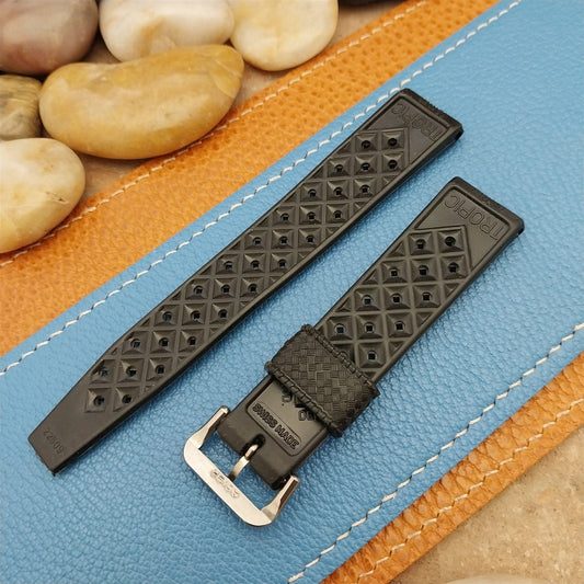 18mm Authentic Tropic Swiss Dive & Buckle Acier nos Classic Vintage Watch Band