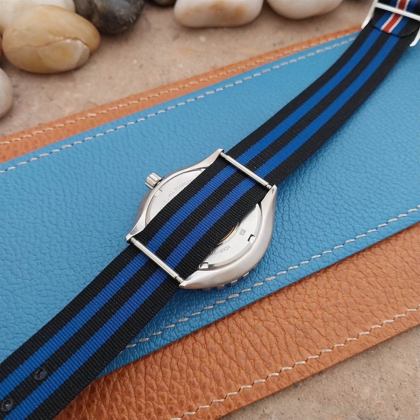 Vintage 18mm Perlon 60s Reversible Unused Classic Single Pass Field Watch Strap