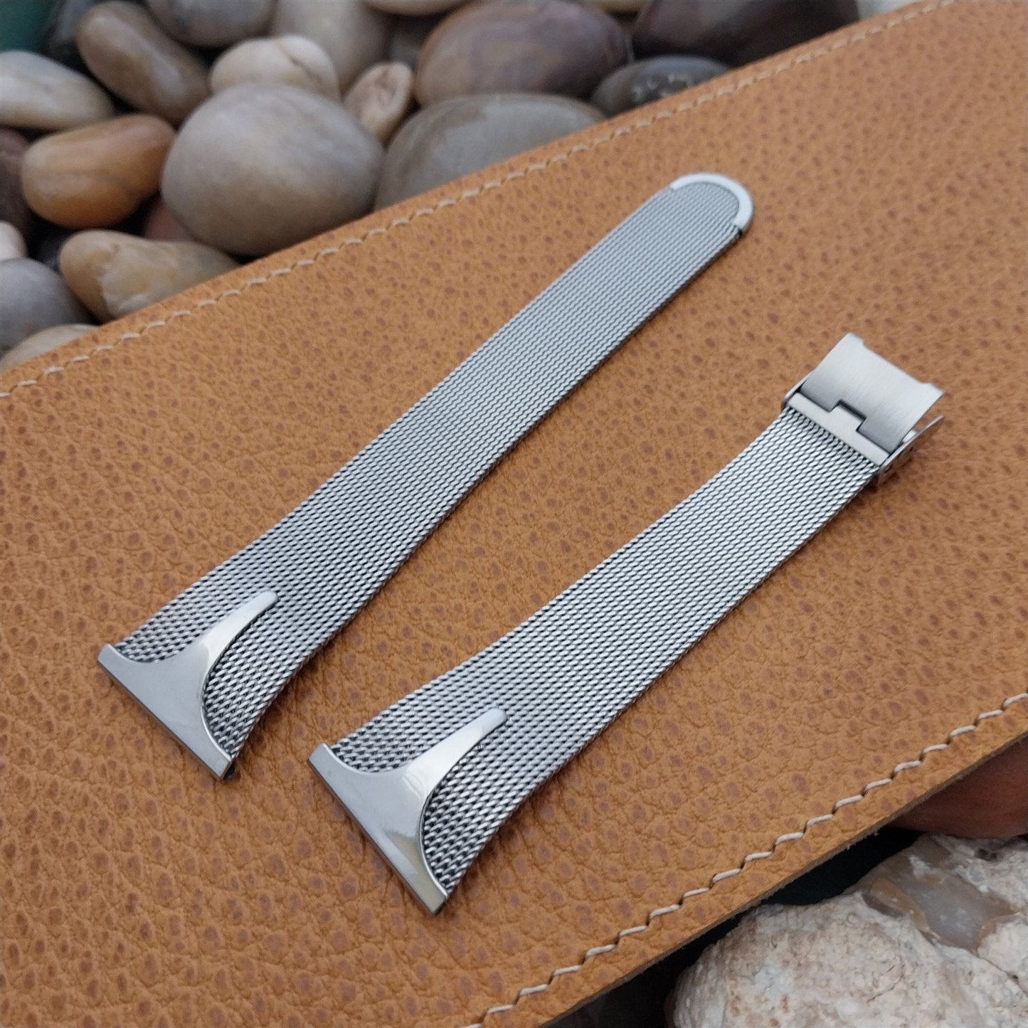 22mm JB Champion Stainless Steel Mesh nos 1960s Vintage Watch Band