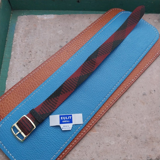 Vintage 18mm Braided Perlon Argyle Melange Single Pass 1960s Unused Watch Strap