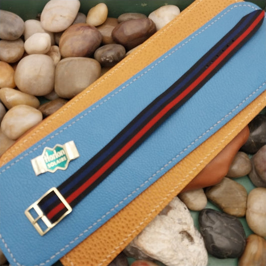 18mm Striped Perlon Reversible Classic Unused 1960s-1970s Vintage Watch Band