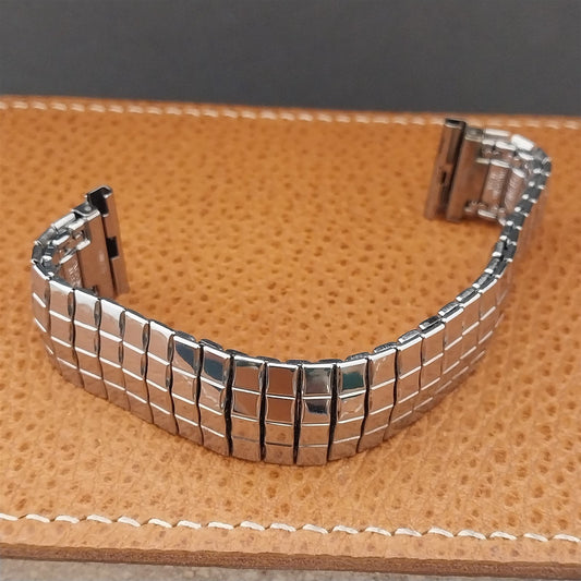 16mm 18mm 19mm nos 1950s Vintage Watch Band Gemex Unused Stainless Steel Stretch