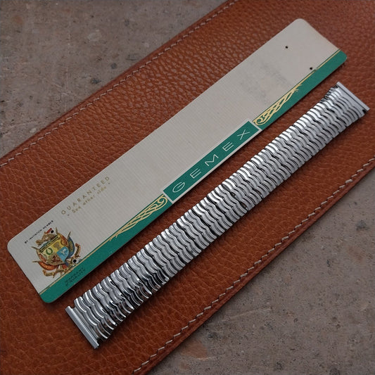 19mm 18mm 16mm Gemex Brigand Stainless Expansion Unused 1950s Vintage Watch Band
