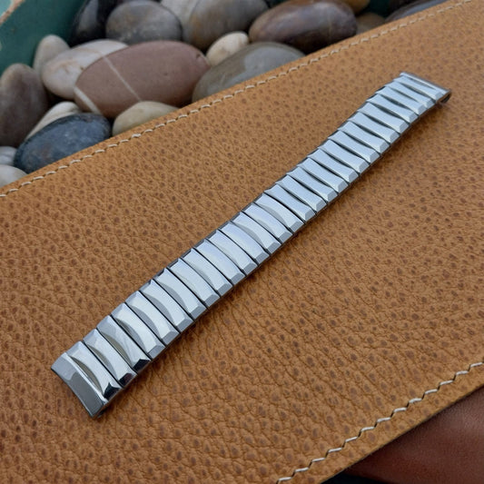 5/8" 1950s Vintage Watch Band Unused Gemex Short Stainless Steel Expansion