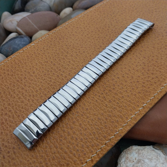 1950s Vintage Watch Band 5/8" Classic Gemex Unused Stainless Steel nos Expansion