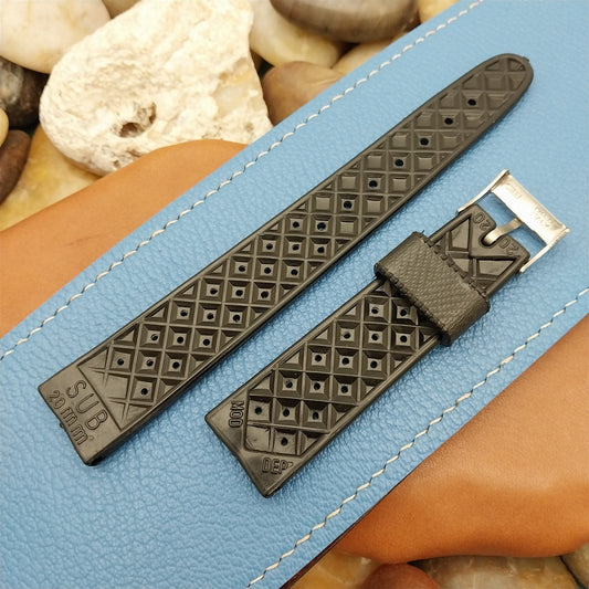 20mm Swiss SUB Perforated Tropical Diver Unused 1960s-1970s Unused Watch Band