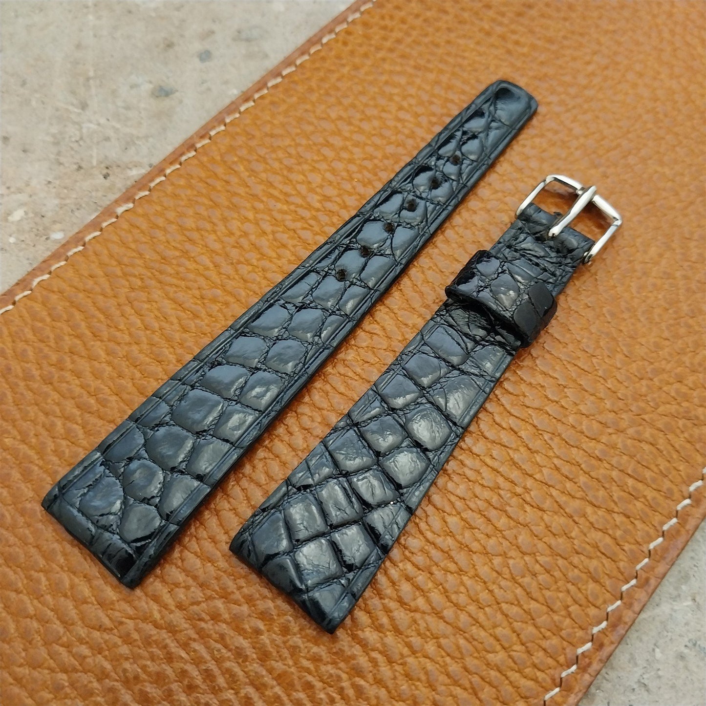 19mm JB Champion Brazilian Crocodile 1960s Vintage Watch Strap
