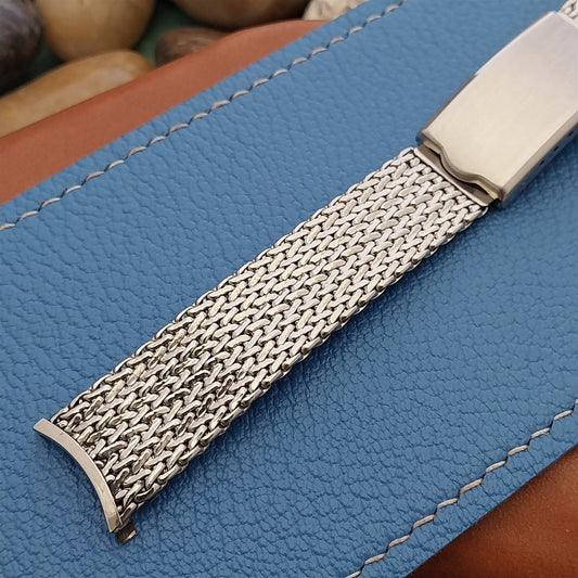 17.2mm Stainless Steel Mesh Classic JB Champion Unused 1960s Vintage Watch Band