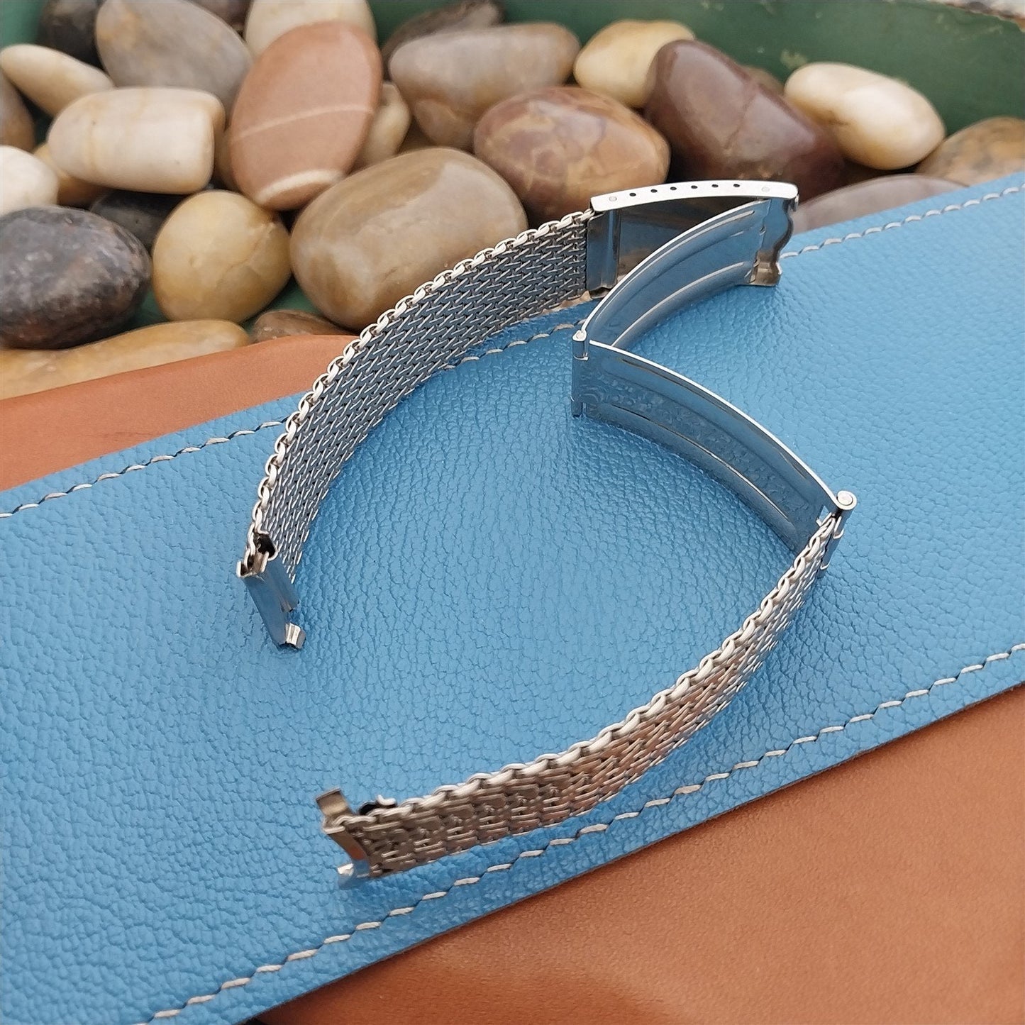 17.2mm Stainless Steel Mesh Classic JB Champion Unused 1960s Vintage Watch Band