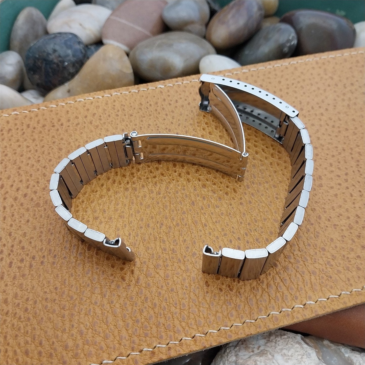 17.2mm JB Champion USA Stainless Steel 1960s-1970s nos Vintage Watch Band