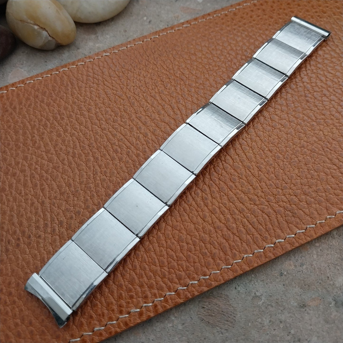 1959 17.2mm 10k White Gold-Filled Expansion Flex-Let Unused Vintage Watch Band