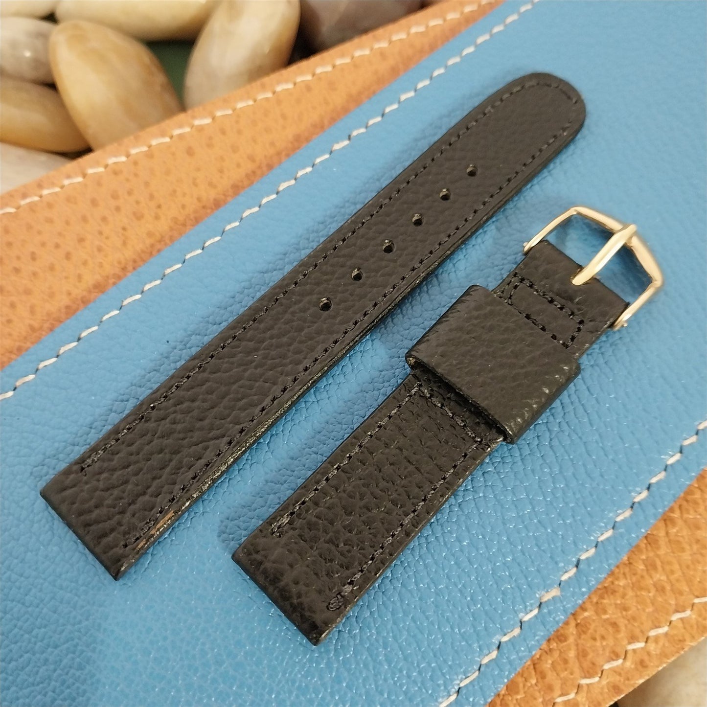1950s 15mm JB Champion Short Old-Stock Scotch Grain Strap Vintage Watch Strap
