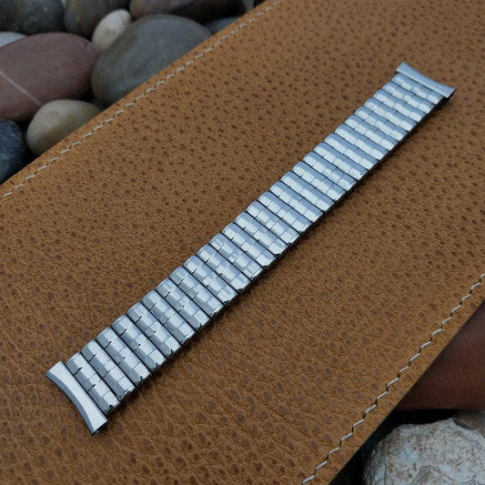 Vintage Watch Band 11/16" Crown USA Short Stainless Steel Old-Stock Expansion