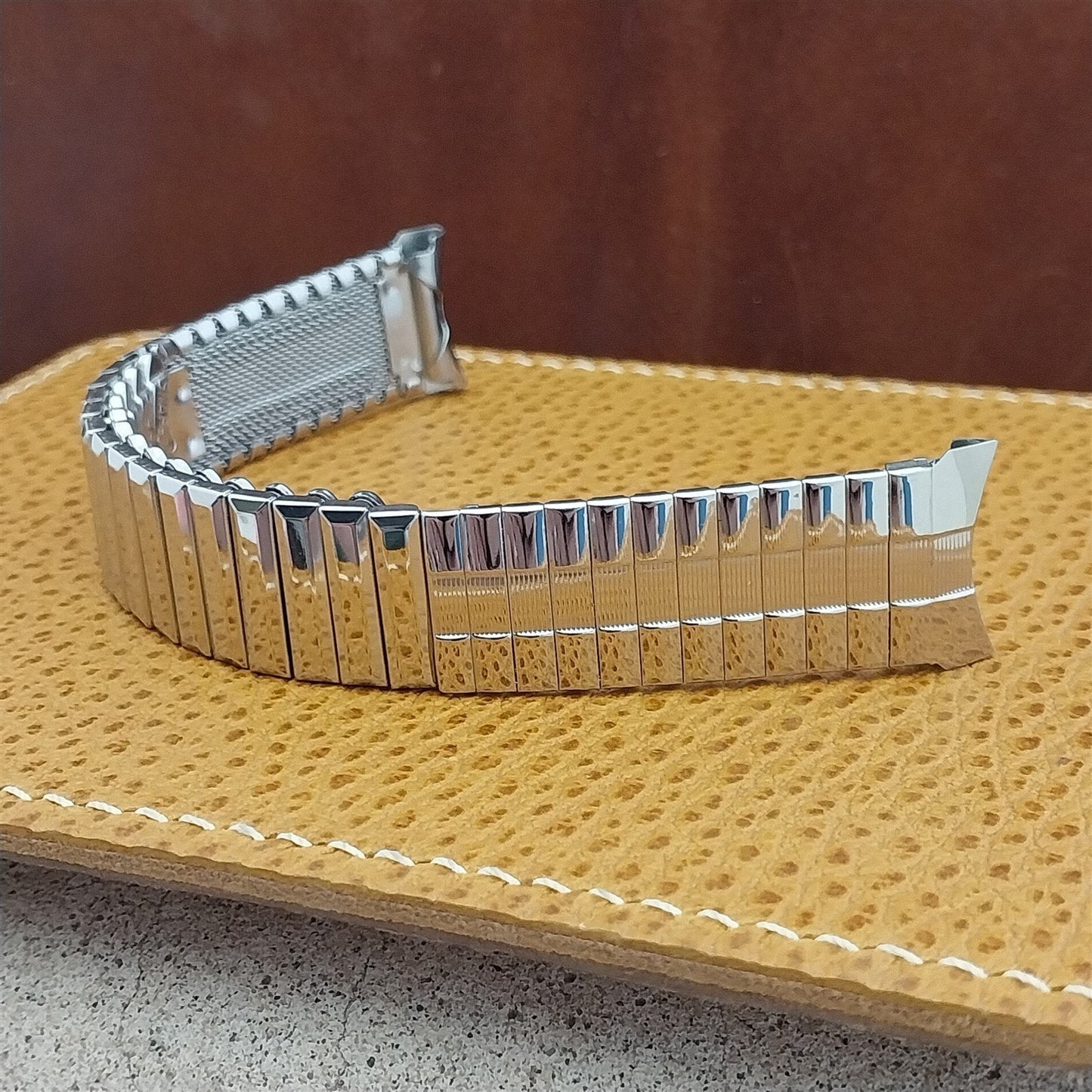1960s Vintage Watch Band 3/4" Lenox USA Stainless Steel Old-Stock Expansion