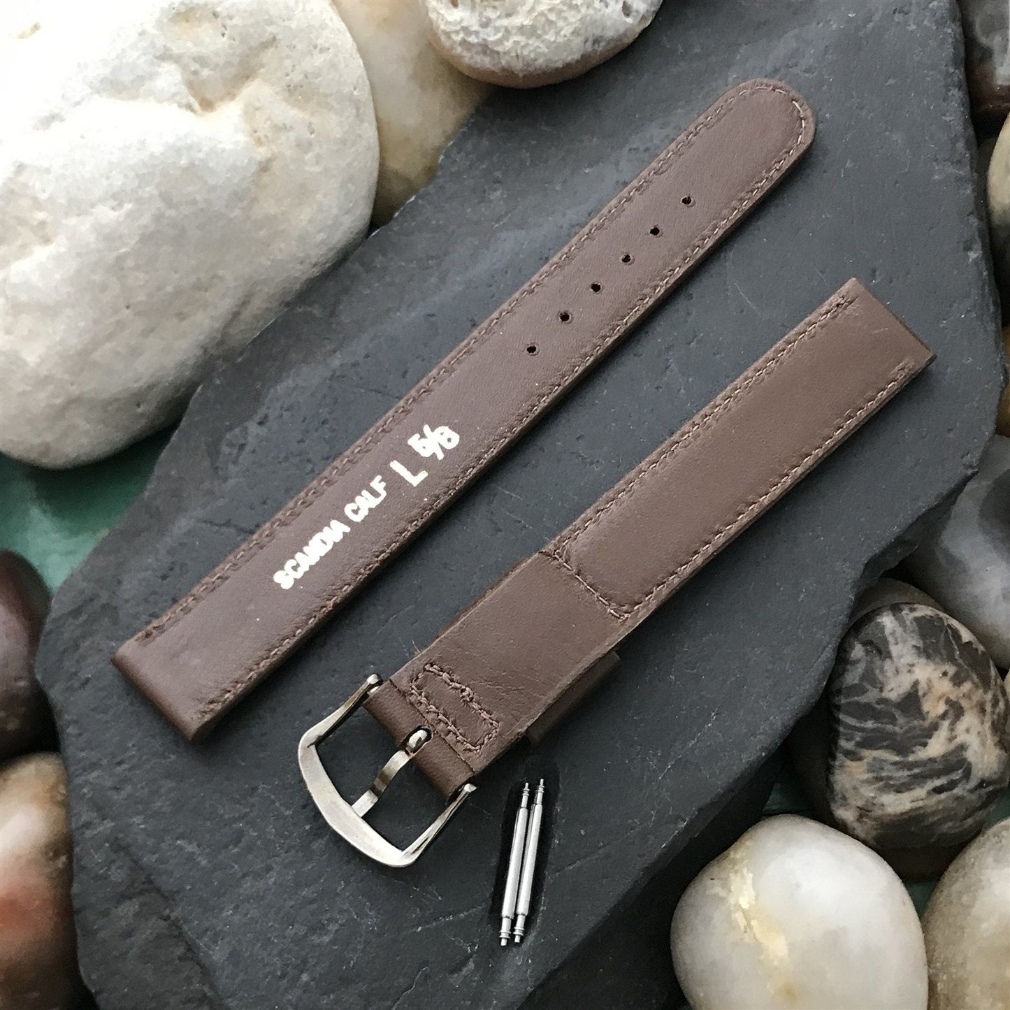 15mm Mormac USA Long Scandia Calf Leather Unused nos 1970s Vintage Watch Band