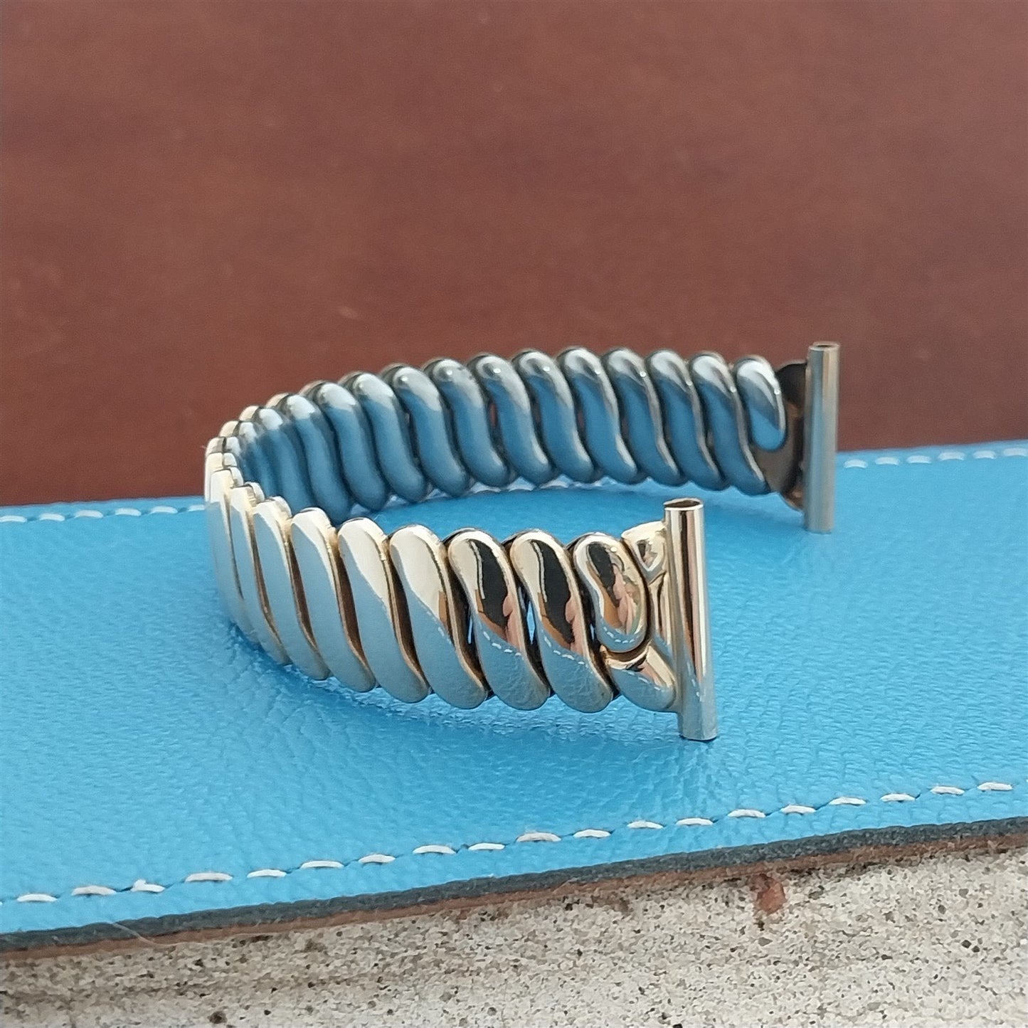 17mm 16mm 15mm Rose Gold-Filled NOS Expansion 1940s Vintage Watch Band Finesse