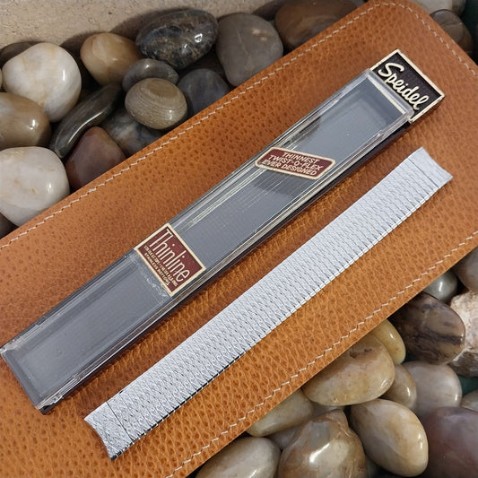 Vintage 17.2mm Long White Gold-Filled Speidel Thinline nos 1970s Watch Band
