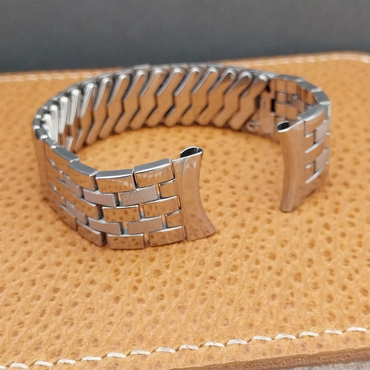 19mm 18mm mcm Stainless Steel Gemex Brick-Link 1960s Unused Vintage Watch Band