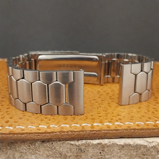 17.2mm 11/16" Benrus Stainless Steel Drema Unused nos 1970s Vintage Watch Band