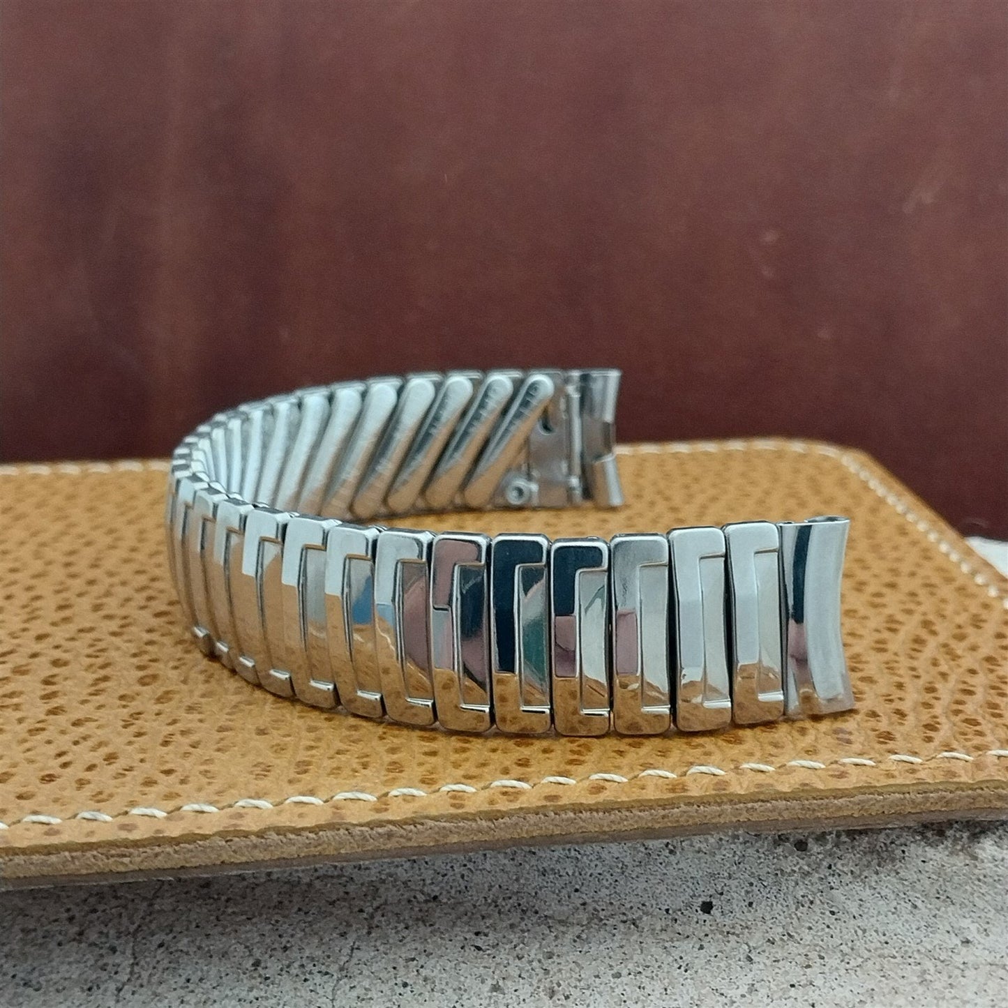 1950s 5/8" Glen USA Stainless Steel Old-Stock Expansion nos Vintage Watch Band