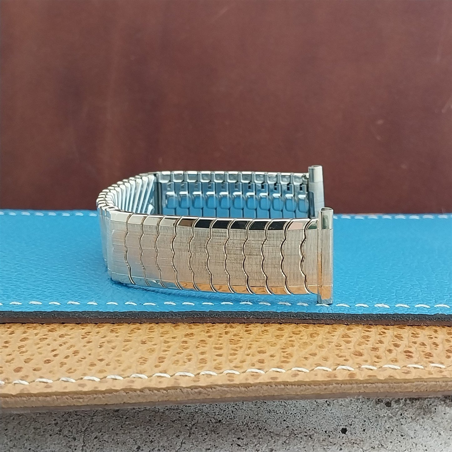 1959 3/4" Speidel USA 10k Gold-Filled Riptide Expansion nos Vintage Watch Band