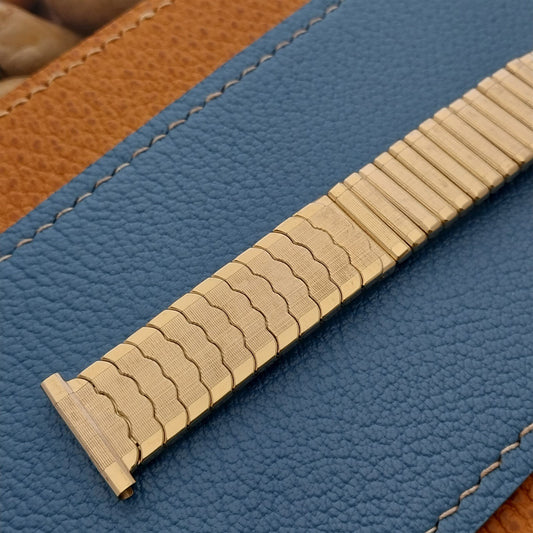 1959 3/4" Speidel USA 10k Gold-Filled Riptide Expansion nos Vintage Watch Band