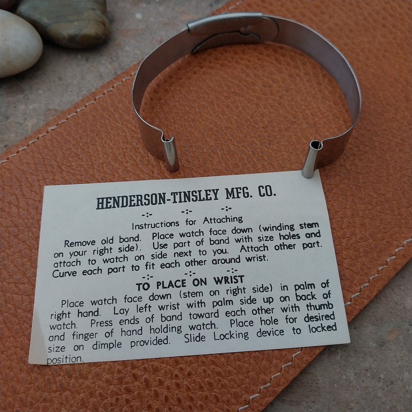 Vintage 5/8" Henderson Stainless Steel Long Unused NOS 1930s Field Watch Band