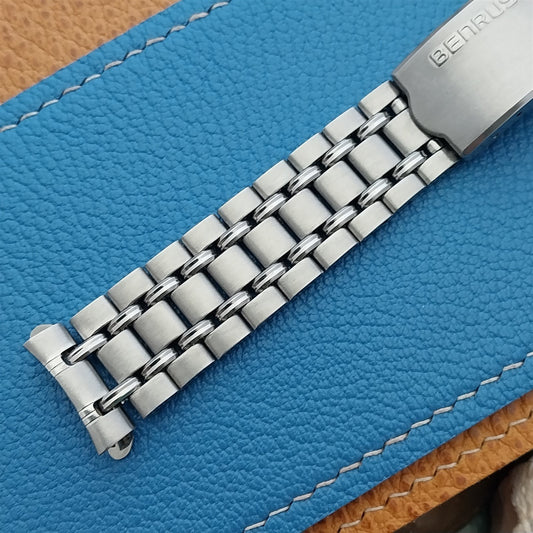 19mm Benrus Prospect Stainless Steel deployment nos 1970s old-stock Watch Band