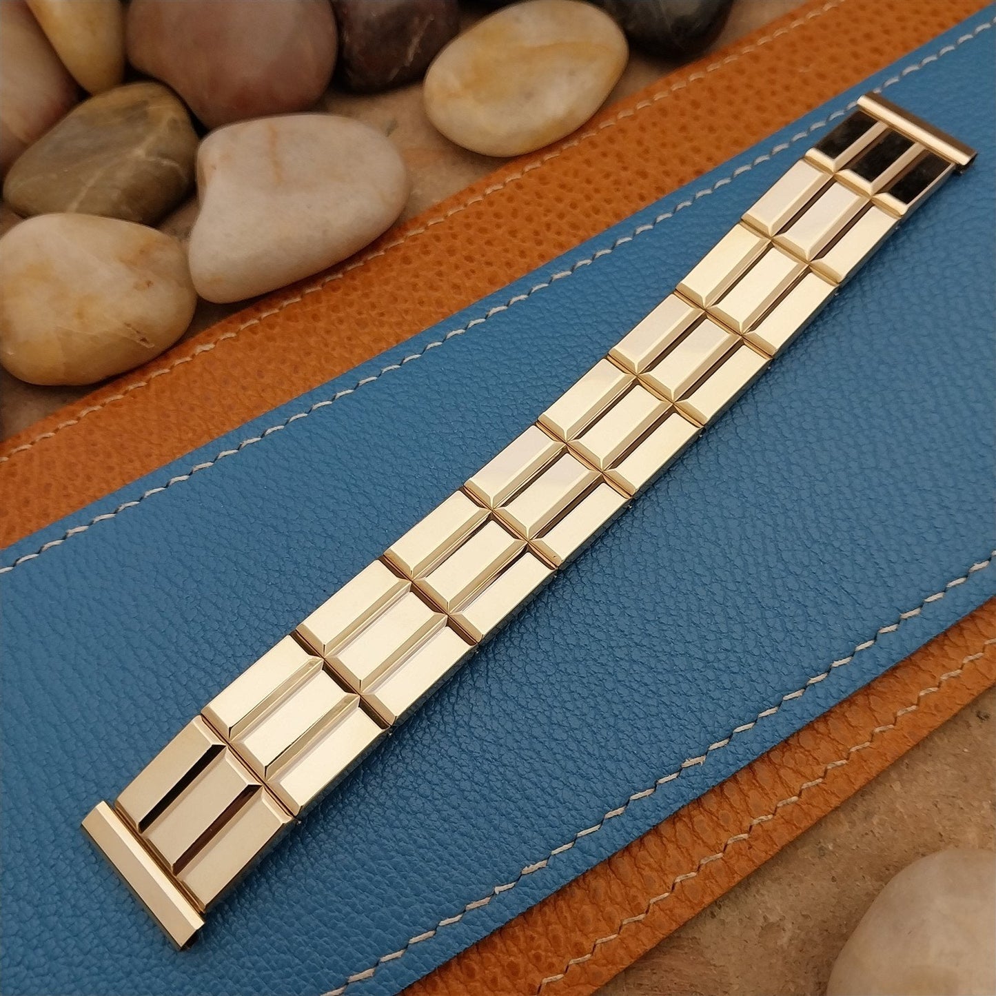 1956 10k Gold-Filled Flex-Let Beau Brummel 19mm nos Vintage Watch Band