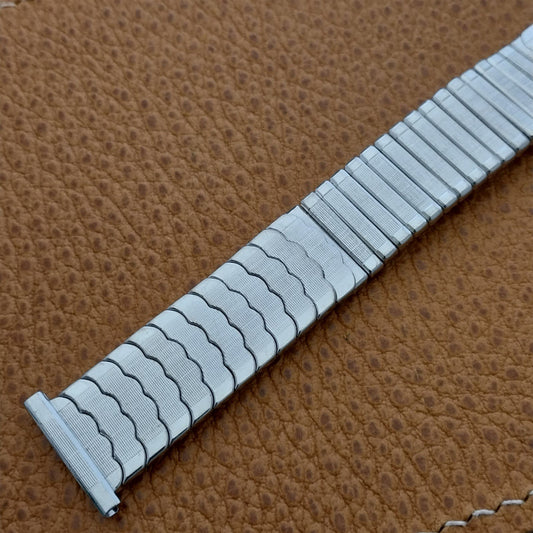 Vintage Watch Band 19mm 18mm 16mm Short Speidel White Gold Filled Classic 1960