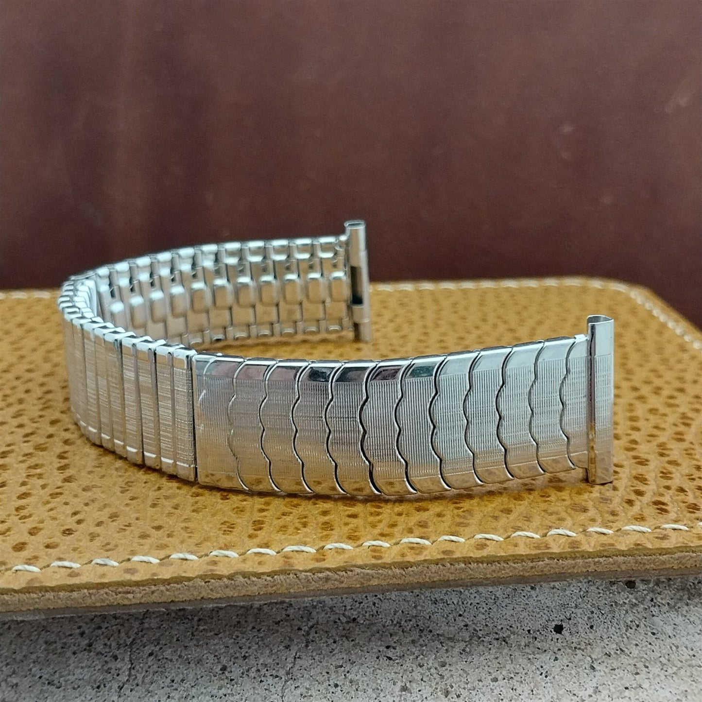 Vintage Watch Band 19mm 18mm 16mm Short Speidel White Gold Filled Classic 1960