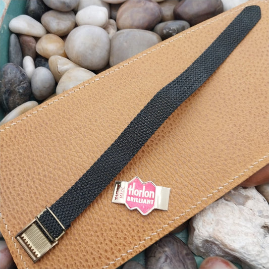 15mm Braided Perlon Melange 1960s1-Piece Classic nos Unused Vintage Watch Band