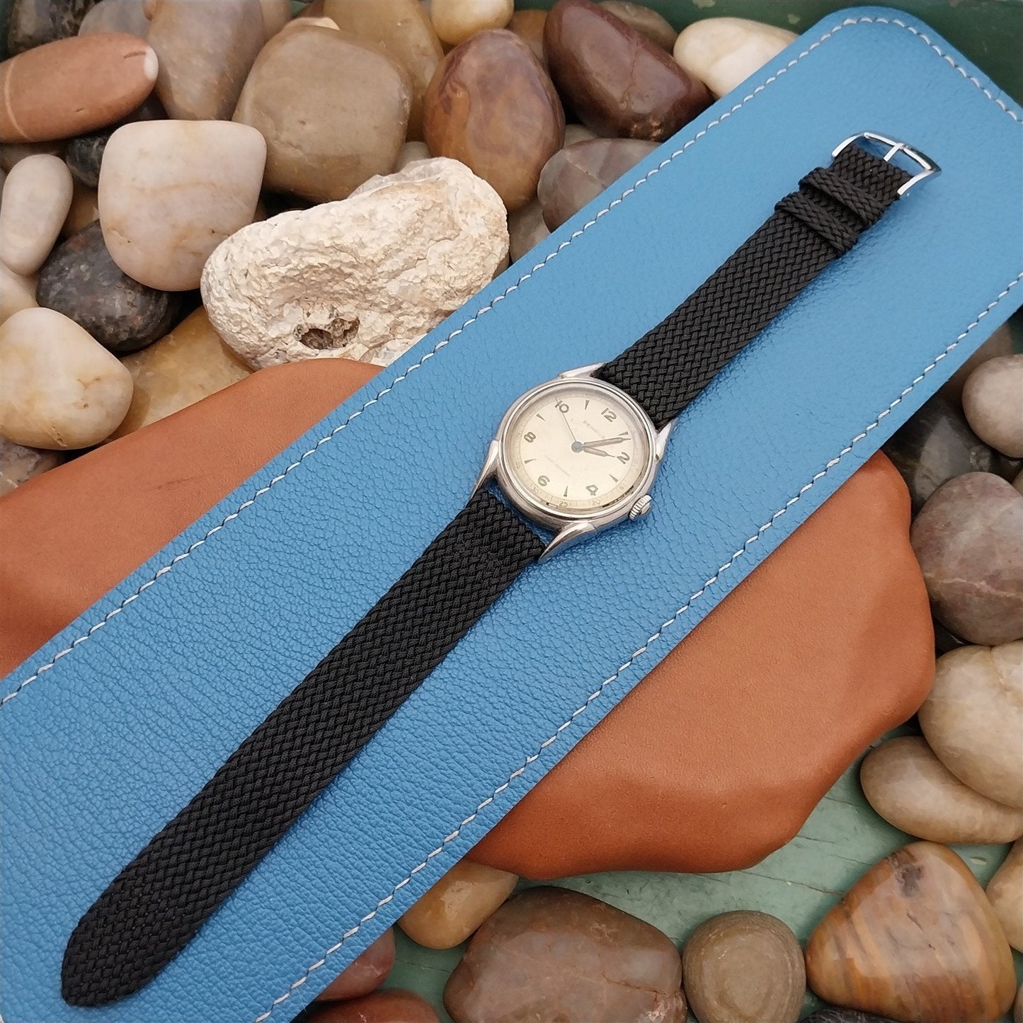 Vintage 16mm Braided Perlon 2-Piece Swiss 1960s-1970s Classic Unused Watch Band