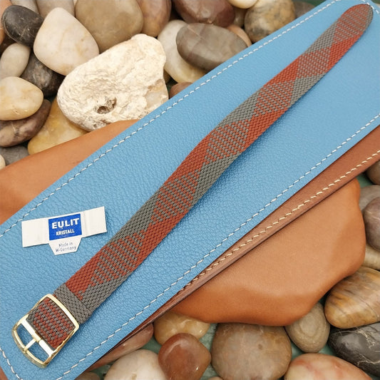 Vintage 18mm Braided Perlon Melange 1960s Unused Classic Single Pass Watch Band