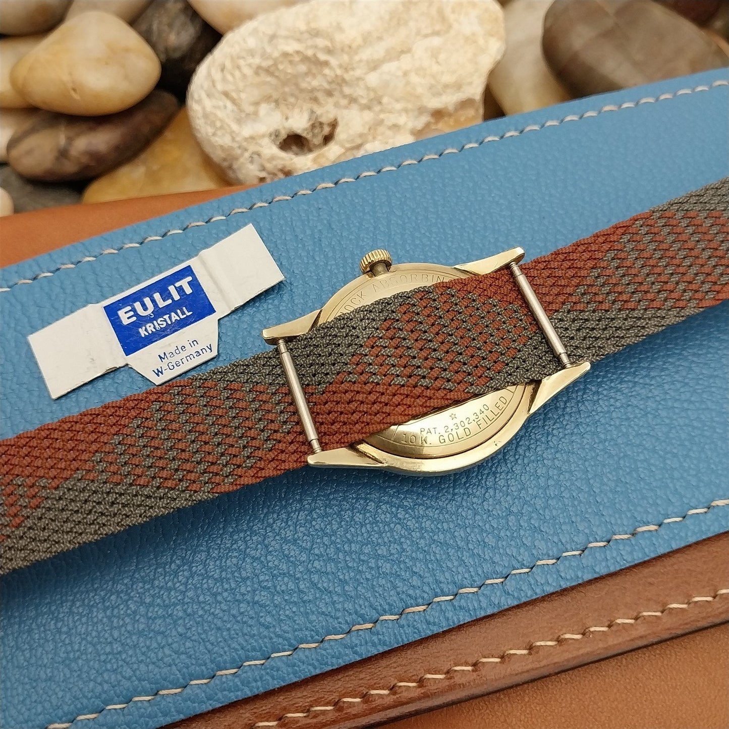 Vintage 18mm Braided Perlon Melange 1960s Unused Classic Single Pass Watch Band