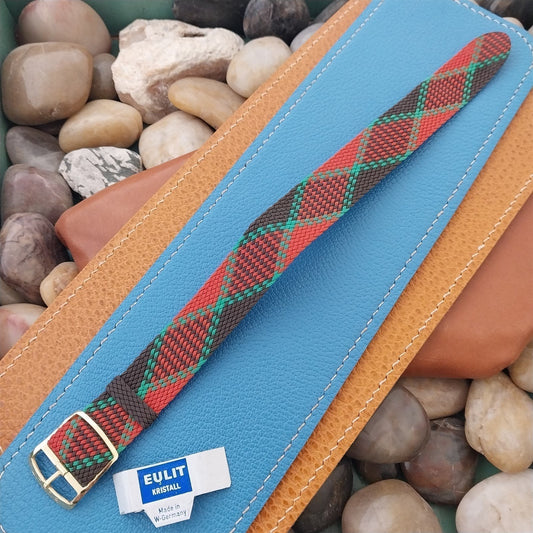 Vintage 18mm Argyle Braided Perlon Classic Single Pass 1960s Unused Watch Band